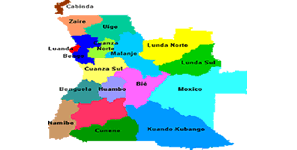 Mapa Angola