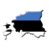 Bandera Mapa Estonia